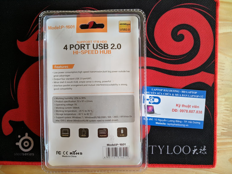 HUB chia USB ra 4 CỔNG Hi-SPEED 1601